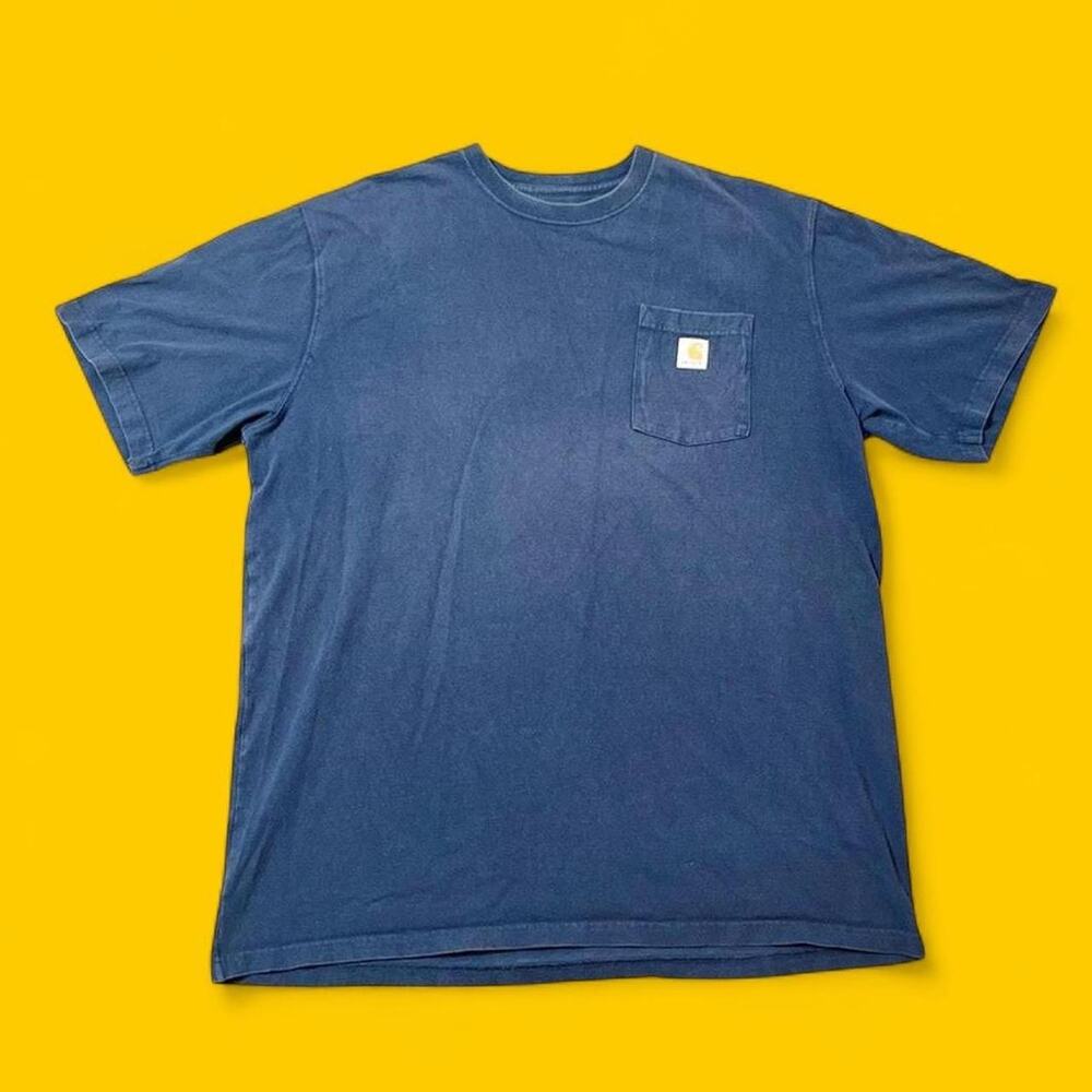 Carhartt K87 Pocket T-Shirt Navy Blue 2XL Tall Original Fit